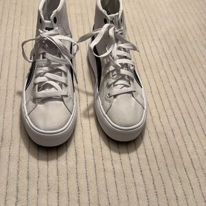 Puma White High-Top Sneakers